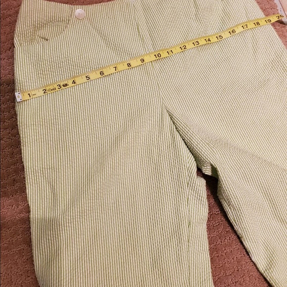 J. McLaughlin Green Searsucker Pants - Picture 8 of 9